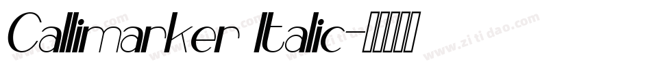 Callimarker Italic字体转换